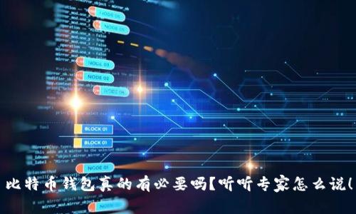 比特币钱包真的有必要吗?听听专家怎么说!